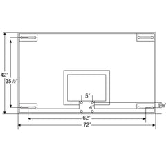 Bison Inc. 42″ x 72″ Unbreakable Short Glass Backboard