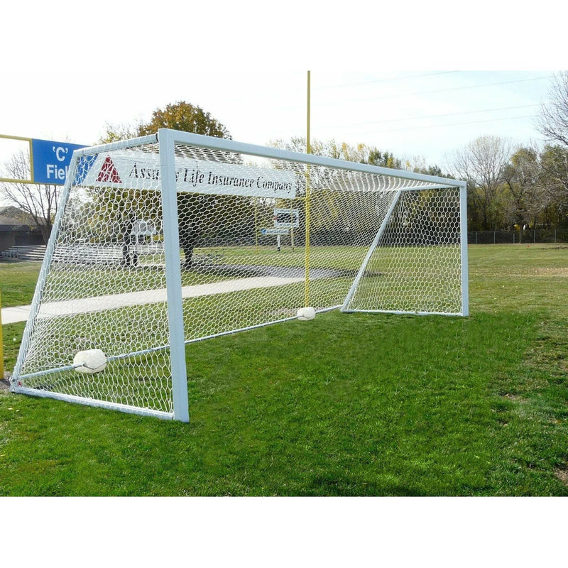 Bison Official Size Aluminum No Tip Portable Soccer Goals (Pair) SC2480PA44XL