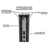 Atlas PREMIUM 408SL 4 Post Lift + RJ35 Sliding Jacks Combo