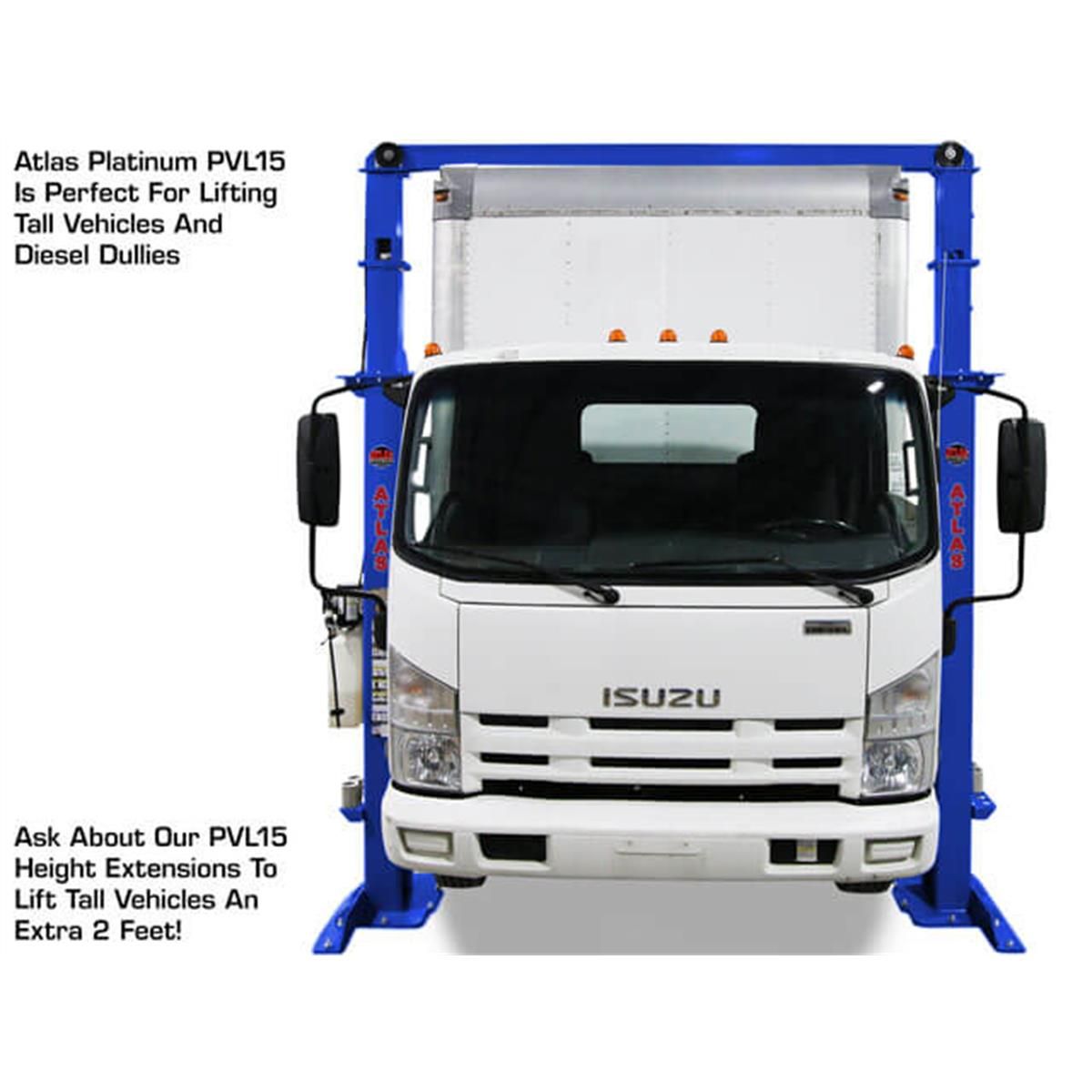 Atlas Platinum PVL15 15,000 lb Heavy Duty 2-Post Lift