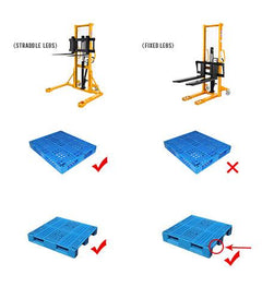 Apollolift Manual Hydraulic Stacker Pallet Stacker Adjustable Forks 2200lbs Cap. 63" Lift Height A-3003