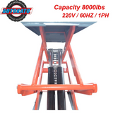 Katool KT-X95 8,000lb Full Rise Scissor Lift - Pneumatic Lock
