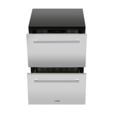 24 in. Built-in Two-Drawer Outdoor Refrigerator in Stainless-Steel