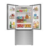 18.5 cu. ft. Stainless-Steel French Door Refrigerator in Silver