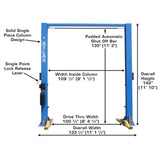 Atlas 9OHSC 9,000 lb Overhead 2-Post Lift