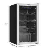 18 in. 3.2 Cu. Ft. Beverage Refrigerator Merchandiser with Stainless Steel Trim and Touch Panel