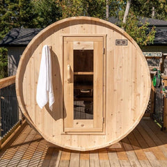 Dundalk Leisurecraft Harmony Barrel Sauna Canadian Timber 4 Person | CTC22W