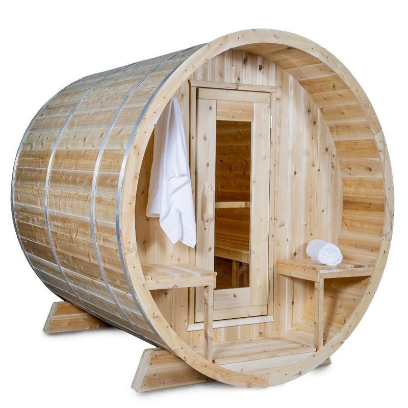 Dundalk Leisurecraft Serenity Barrel Sauna Canadian Timber 4 Person | CTC2245W