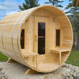 Dundalk Leisurecraft Tranquility Barrel Sauna Canadian Timber 6 Person | CTC2345W