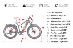 Young Electric E-Scout 750W Off-Road Ebike | 26’’ Fat Tire All-terrain Electric Bike | Up to 60 Miles, 28 MPH