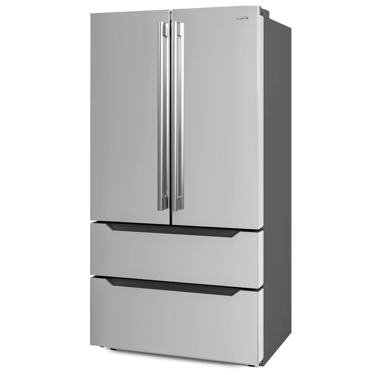 KoolMore 22.5 Cu. ft. French Door Refrigerator, Deep Freezer, 4 Door Stainless-Steel Fridge