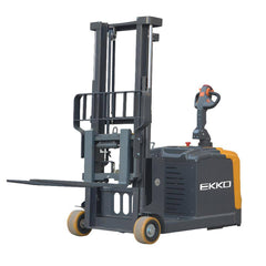 EKKO Lifts EK14 Electric Straddle Stacker Counterbalanced 3300 lbs Capacity - 118" to 138" Height