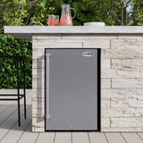 KoolMore 21 in. Outdoor Refrigerator with IPX 4 Rating and Glass Shelves 4.4 Cu. ft. in Stainless-Steel