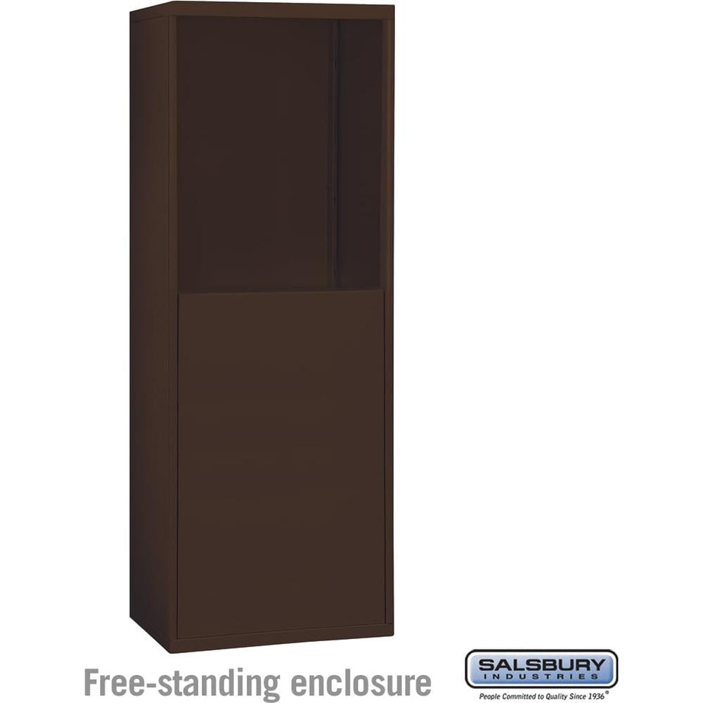 Free-Standing Enclosure for #19158-16 and #19158-20 - Recessed Mounted Cell Phone Lockers - Aluminum by Salsbury