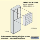 Free-Standing Enclosure for #19158-16 and #19158-20 - Recessed Mounted Cell Phone Lockers - Aluminum by Salsbury