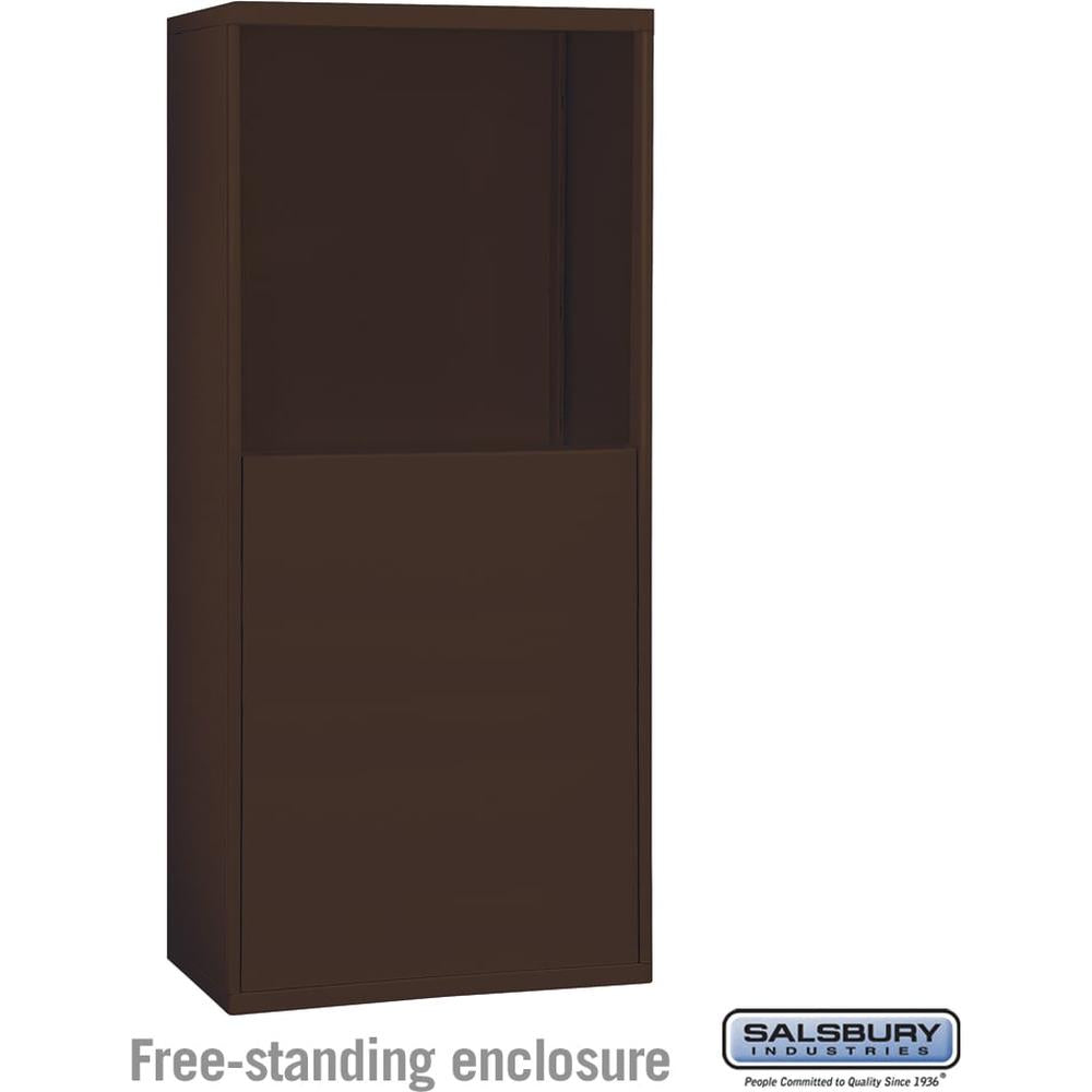 Free-Standing Enclosure for #19158-25 - Recessed Mounted Cell Phone Lockers - Aluminum by Salsbury