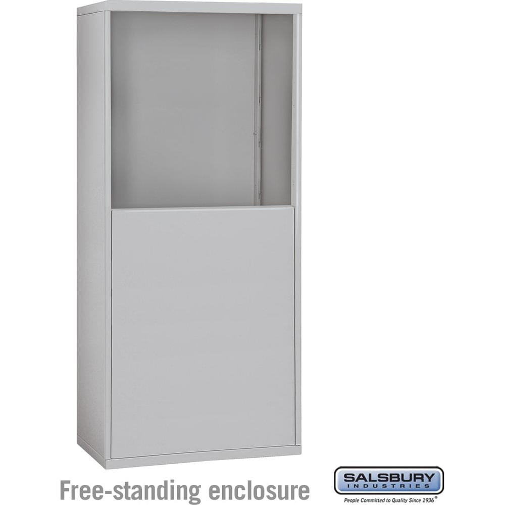 Free-Standing Enclosure for #19158-25 - Recessed Mounted Cell Phone Lockers - Aluminum by Salsbury