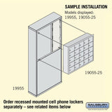 Free-Standing Enclosure for #19158-25 - Recessed Mounted Cell Phone Lockers - Aluminum by Salsbury