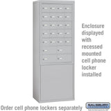 Free-Standing Enclosure for #19178-24 and #19178-28 - Recessed Mounted Cell Phone Lockers - Aluminum by Salsbury