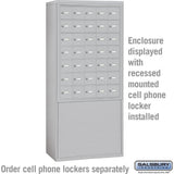 Free-Standing Enclosure for #19178-35 - Recessed Mounted Cell Phone Lockers - Aluminum by Salsbury