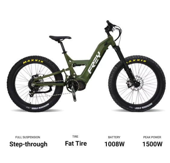 Frey Bike -CC FAT E-Bike - Bafang M620 - Fat Tire Full Suspension