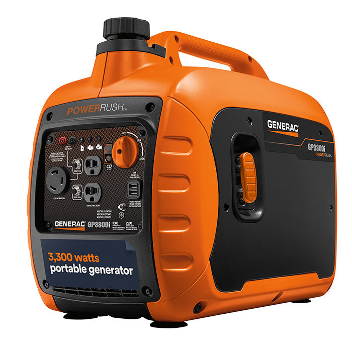 Generac Portable Inverter Generator, 3300i | With COsense 49ST/CSA