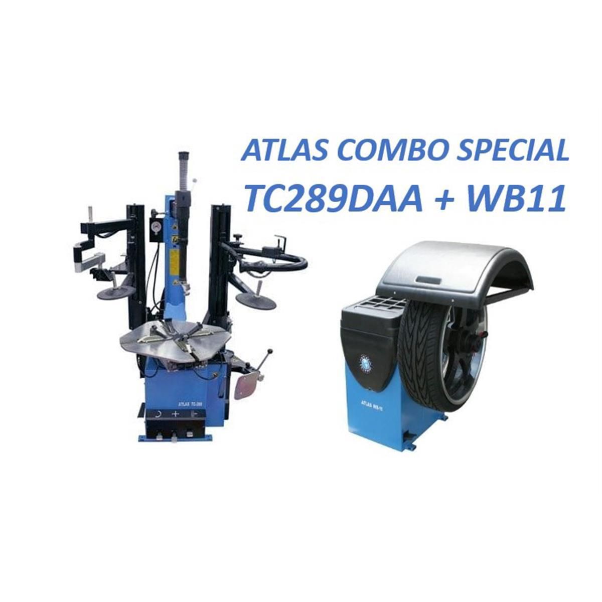 Atlas TC289DAA Tire Changer + WB11 Wheel Balancer Combo Package