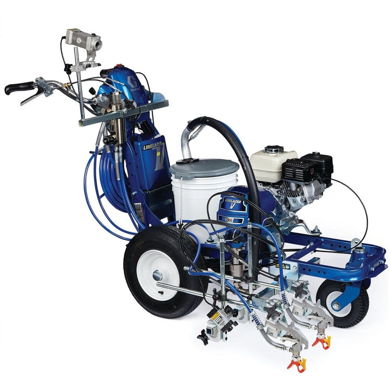 Graco LineLazer V 3900 HP Automatic Series Gas Airless Line Striper, 1 Auto Gun, 1 Manual Gun, LazerGuide 2000