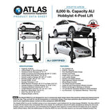 Atlas Apex 8 ALI Certified 8,000 lb 4-Post Lift