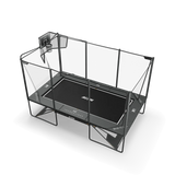 ACON X Basketball Hoop with Back Net for 17ft Rectangular Trampoline