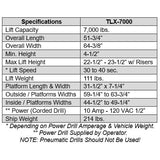 iDEAL Portable Auto Tilt Lift TLX - 7,000 lbs. Capacity