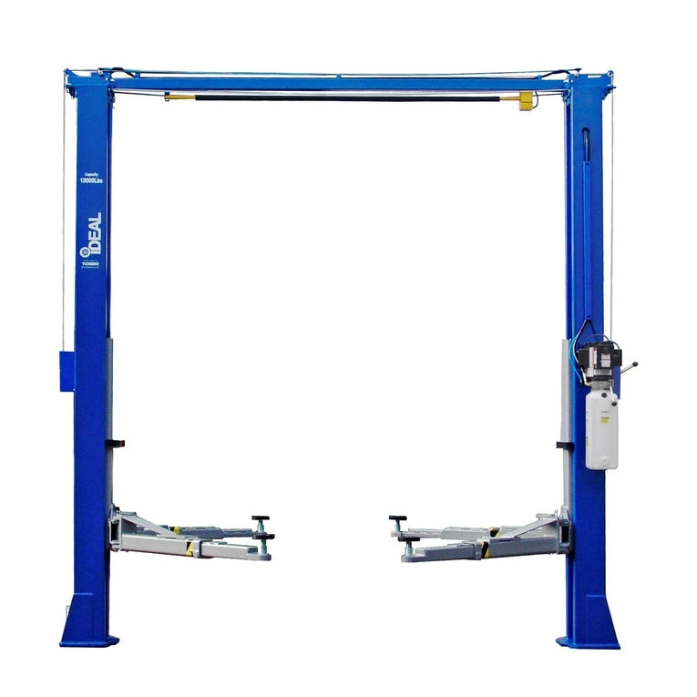 iDEAL TP10KAC-DX 10,000 lb Two Post Clear Floor --Direct Drive - Bi-Symmetric - 3 Stage - Single Point ALI Certified W/PU TP10KAC-DX
