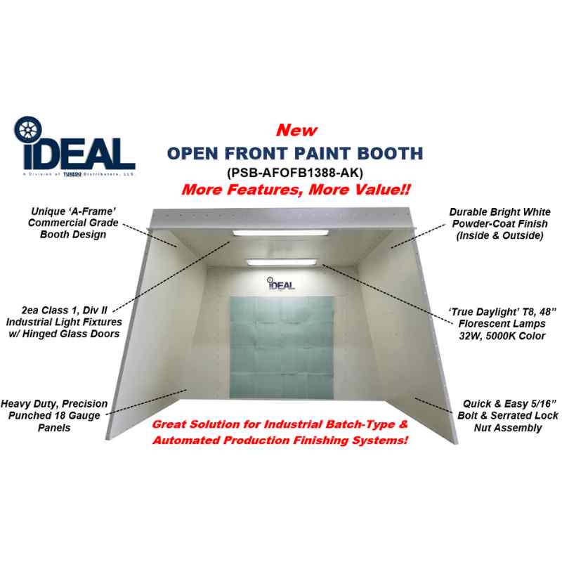 iDeaL PSB-AFOFB1388-AK Open Front Paint Booth