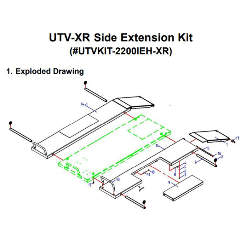 iDeal UTVKIT-2200IEH-XR Series UTV Extension Kit