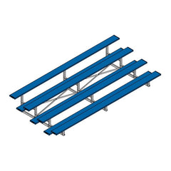 Jaypro Bleacher - 15' (4 Row - Single Foot Plank) - Standard, Outdoor (Powder Coated) BLCH-4PC