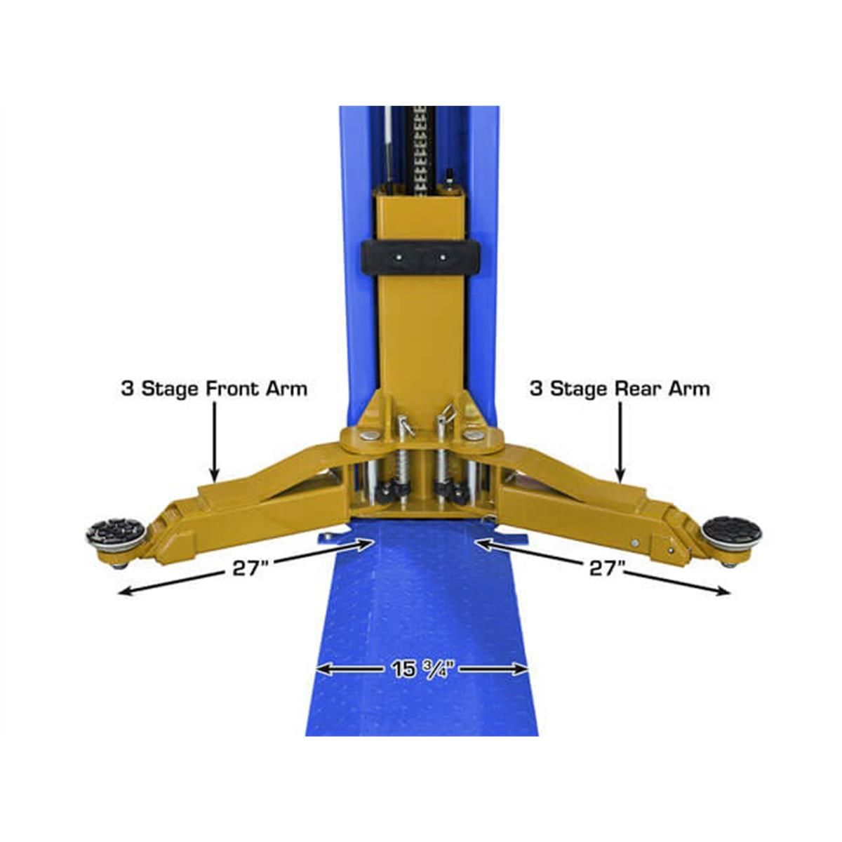 Atlas Platinum PVL9BP ALI Certified 9,000 lb Baseplate 2 Post Lift