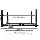 Atlas PRO9000 4 Post Lift + RJ35 Sliding Jacks Combo