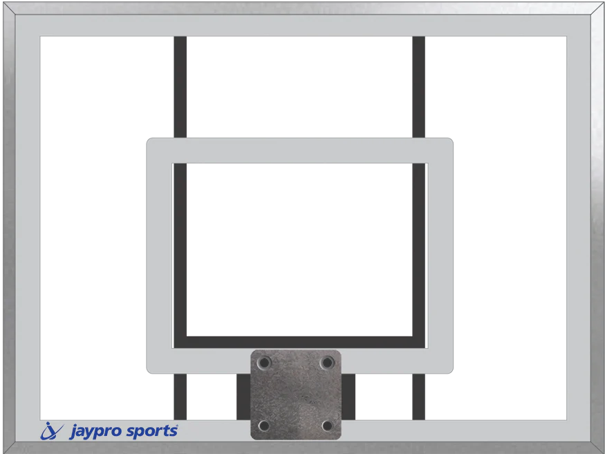 Jaypro The Church Yard Basketball System (4" Sq. Pole) 48" Acrylic Rectangle Backboard