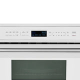 FORNO Espresso Oliena 30" 1.6 cu. ft. Built-In Microwave Oven in White with Antique Brass Handles, FMWDR3093-30WHT