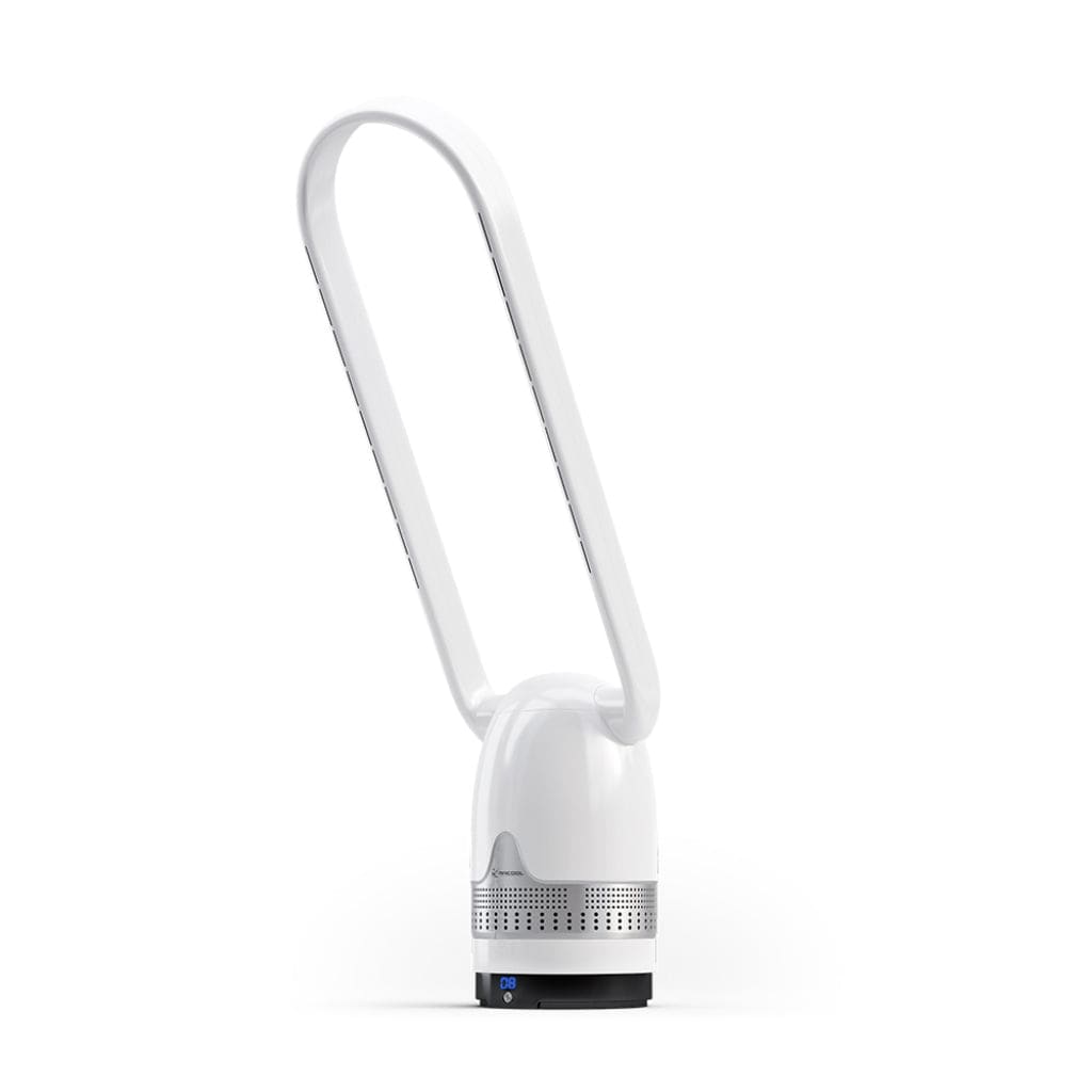 MRCOOL MrBreeze Silver Oval Bladeless Fan and Air Purifier