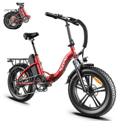 MUKKPET GL 48V/15AH 500W(750W Peak) All-Terrain Low Step Folding Fat Tire Electric Bike