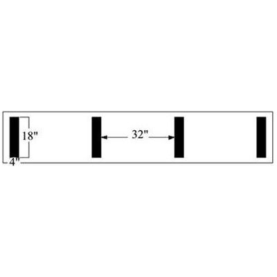Newstripe 1/8" Hash Mark Football Field Stencil 10000223