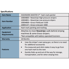 Newstripe HashMark Master Football Hash Mark Painter 10004800 (3000psi)