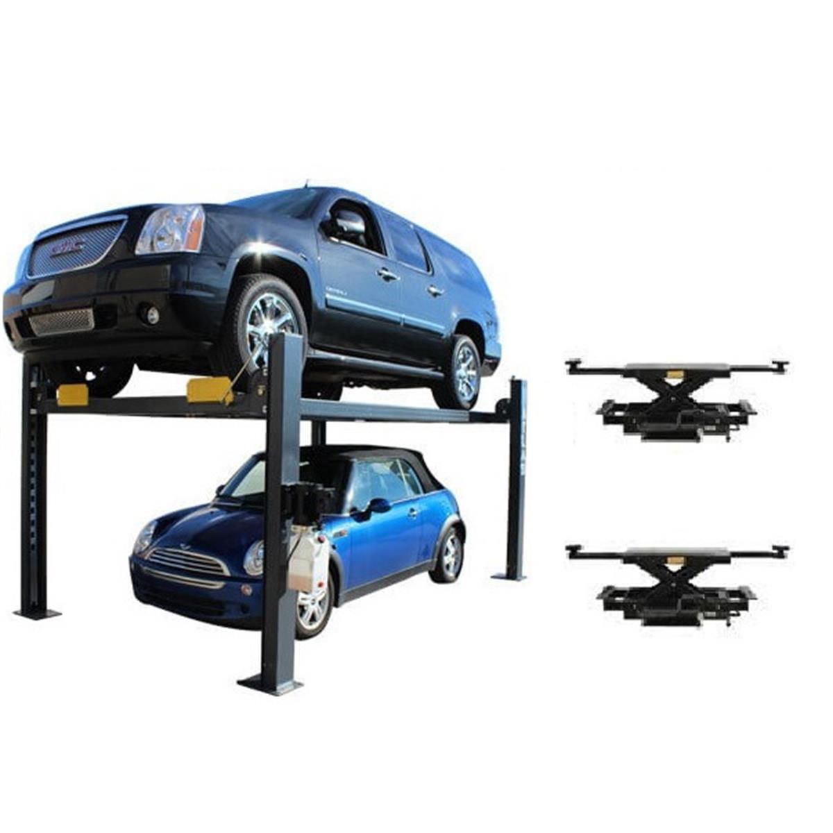 Atlas PREMIUM 408SL 4 Post Lift + RJ35 Sliding Jacks Combo