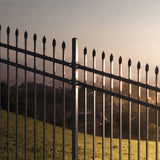 Aleko Commercial Grade Steel Fence Kit – Tokyo Style – 8 Panels (8x6 ft.) for Flat and Sloped Installation
