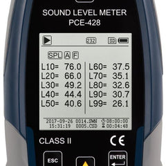 PCE 428 Class 2 Decibel Sound Meter (25 - 136dB)