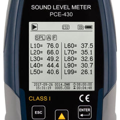 PCE 430 Class 1 Decibel Sound Meter (22 - 136dB)