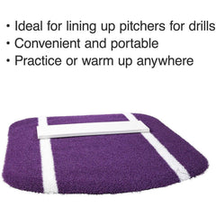 Portolite Short Spiked Fastpitch Softball Pitching Mat