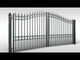 Aleko Steel Dual Swing Driveway Gate with Built-In Pedestrian Door - VIENNA Style - 12 x 7 Feet