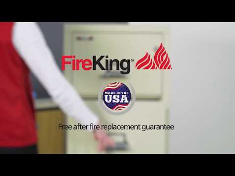 FireKing 4-Drawer 31" Deep 2-Hour Rated Fireproof File Cabinet, Legal